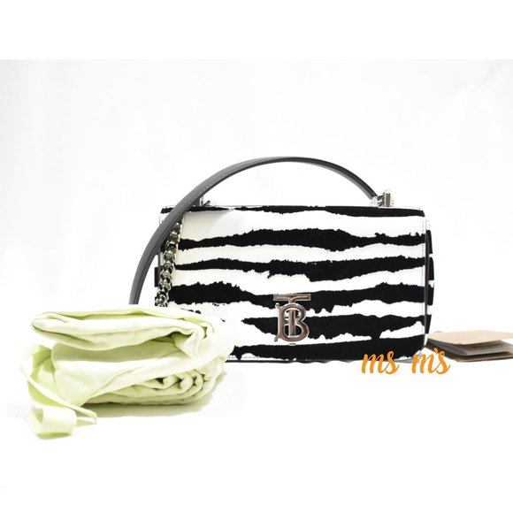 NWT BURBERRY TB Zebra Print Calfskin crossbody - Picture 1 of 7
